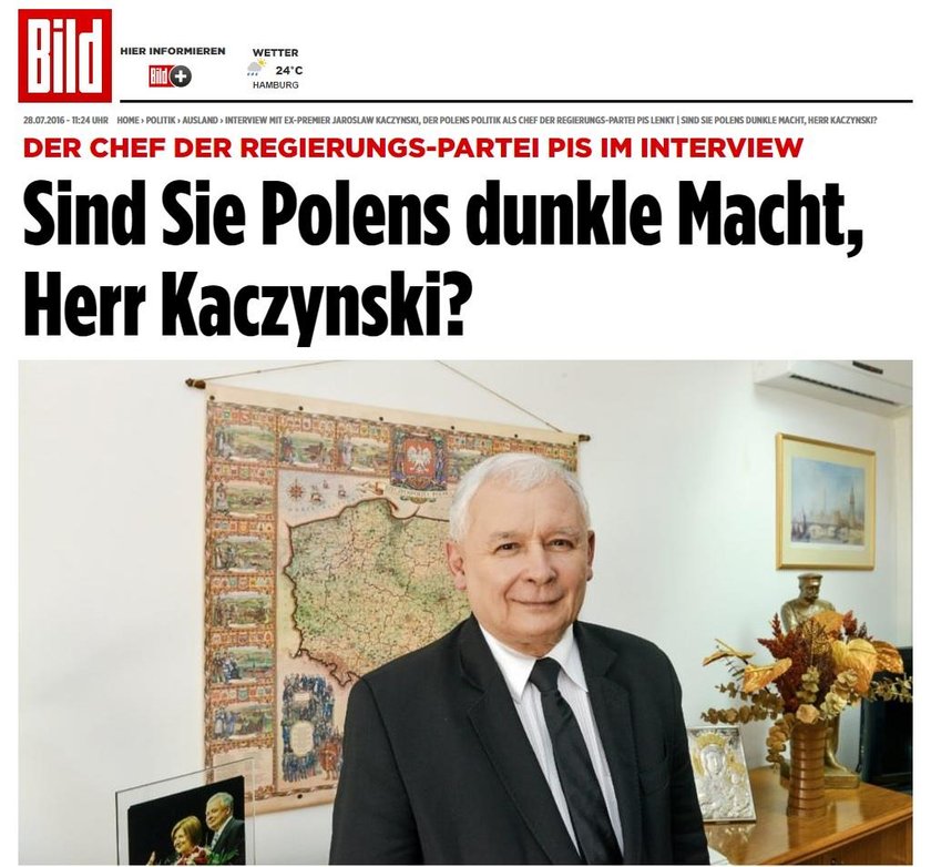 Co powiedział Kaczyński niemieckiej gazecie?