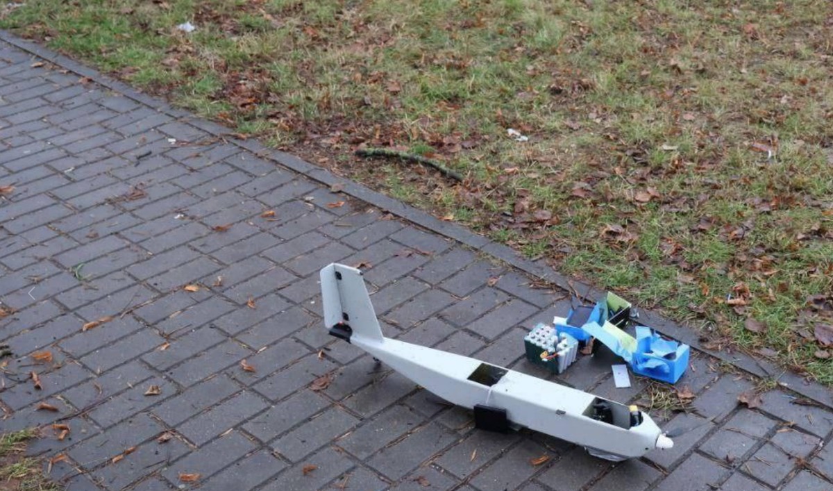 Fragmenty drona znalezionego na Białorusi
