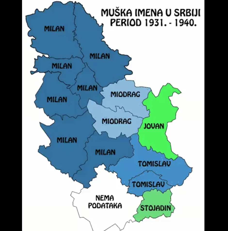 Popularna muška imena u 1930.