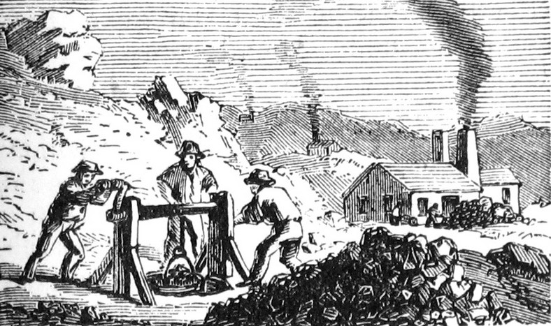 Kopalnia ołowiu w USA, XIX w.