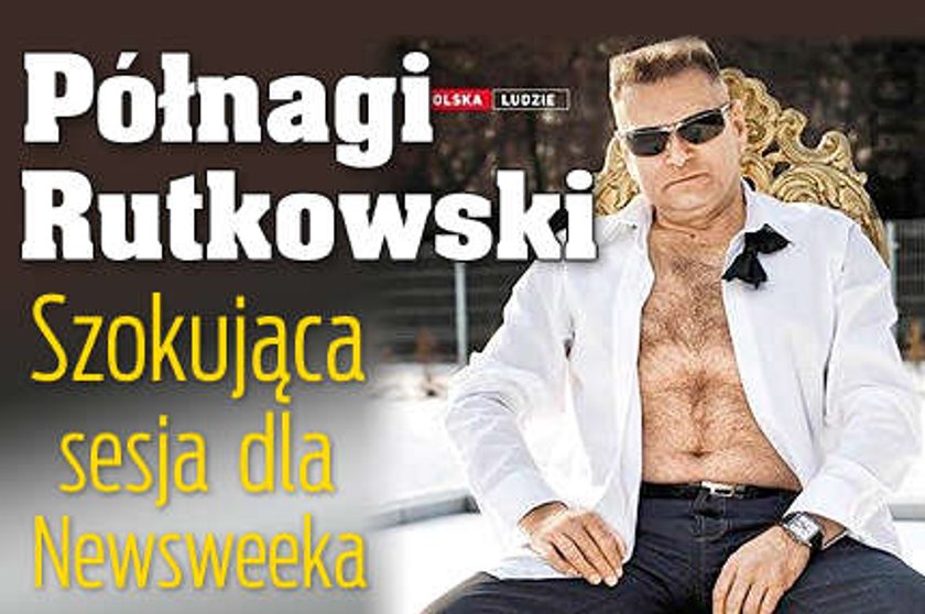 Półnagi Rutkowski. Szokująca sesja dla Newsweeka. FOTO