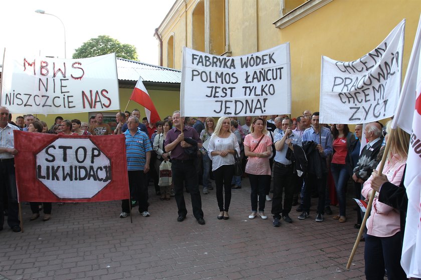 Protest mieszkańców Łańcuta w obronie Polmosu