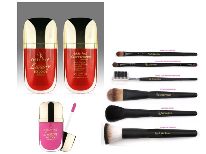 Kosmetyki użyte do makijażu w grafikach