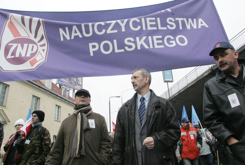 Nauczyciele protestują w Warszawie