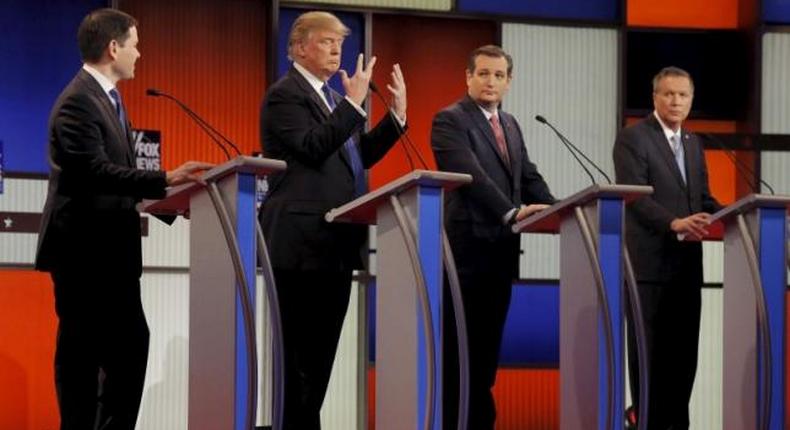 Trump, Cruz, Kasich seek to win over Republican leaders at party meeting