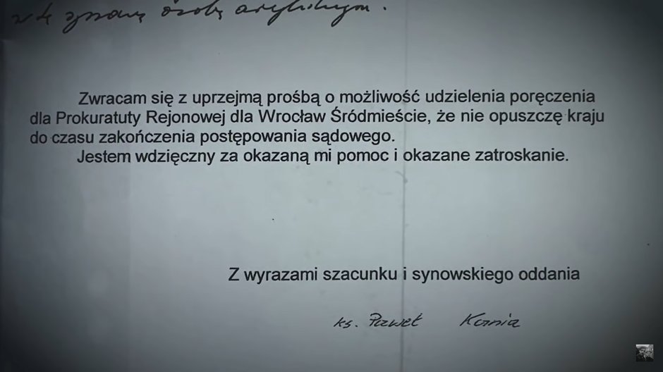 Ks. Kania zwrócił się do abp. Mariana Gołębiewskiego z prośbą o osobiste poręczenie zaraz po zatrzymaniu przez policję