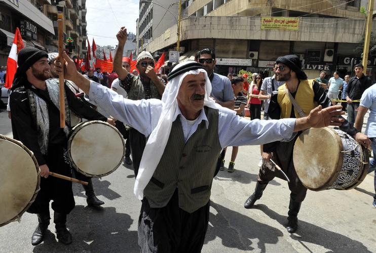 Demonstracje 1 maja w Libanie. Fot. EPA/WAEL HAMZEH/PAP/EPA