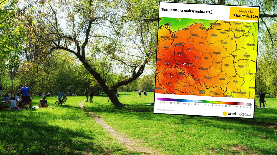 Zbliżają się iście letnie temperatury. Zacznie się już w weekend (mapa: meteologix.com)