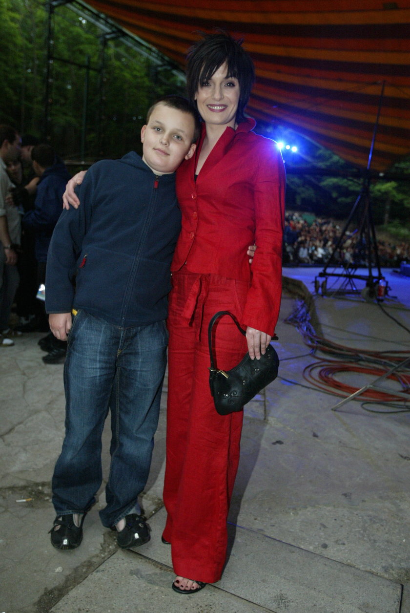 Dorota Gawryluk z synem Nikonem