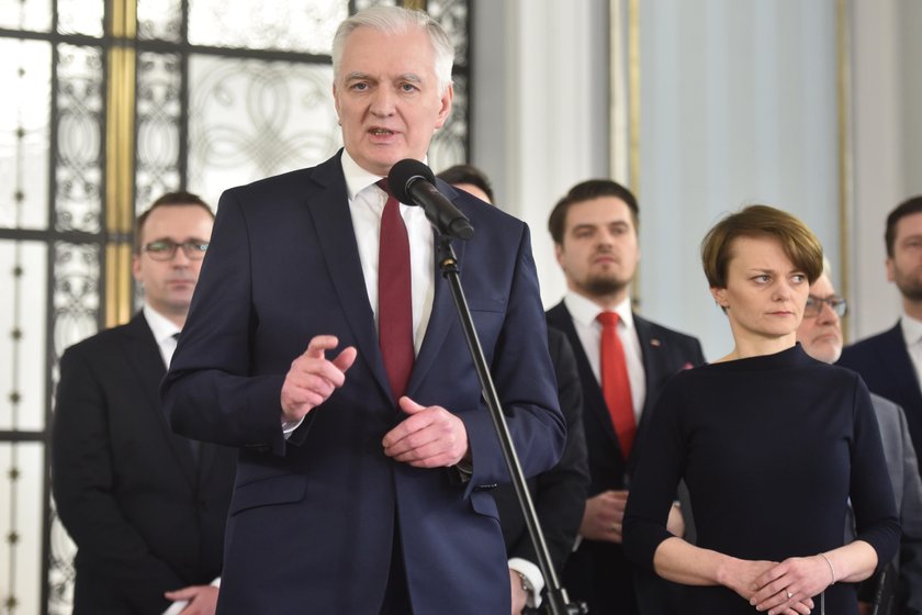 Jarosław Gowin, Jadwiga Emilewicz, konferencja, dymisja