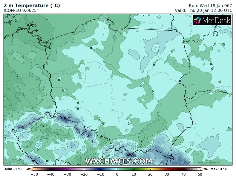 Temperatura ma oscylować w pobliżu 0 st. C