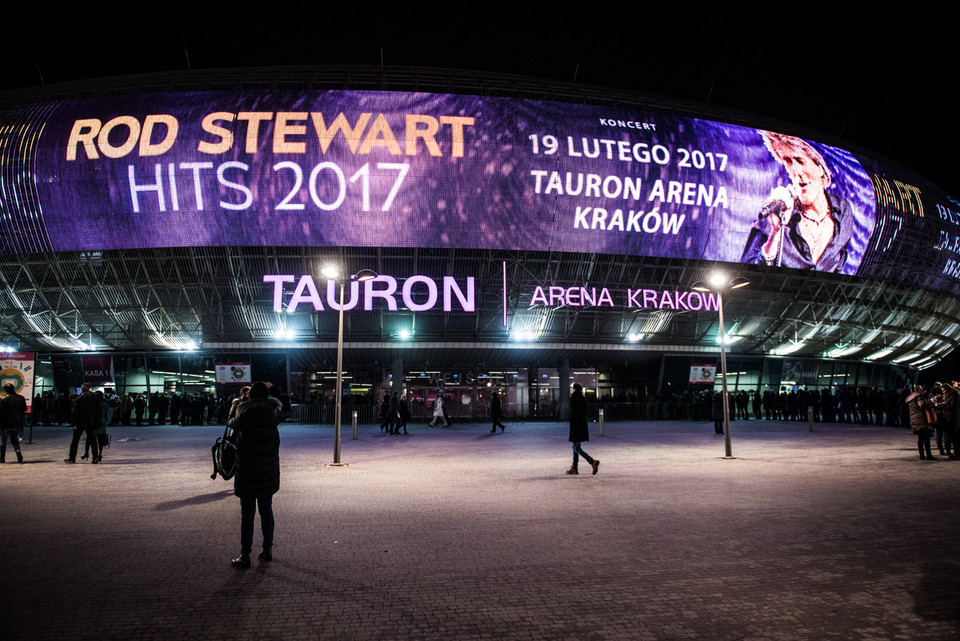 Publiczność na koncercie Roda Stewarta w Tauron Arena Kraków