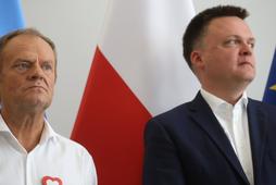 Donald Tusk i Szymon Hołownia