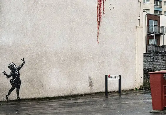 Walentynkowy prezent od Banksy'ego. Nowy mural artysty już pod ochroną