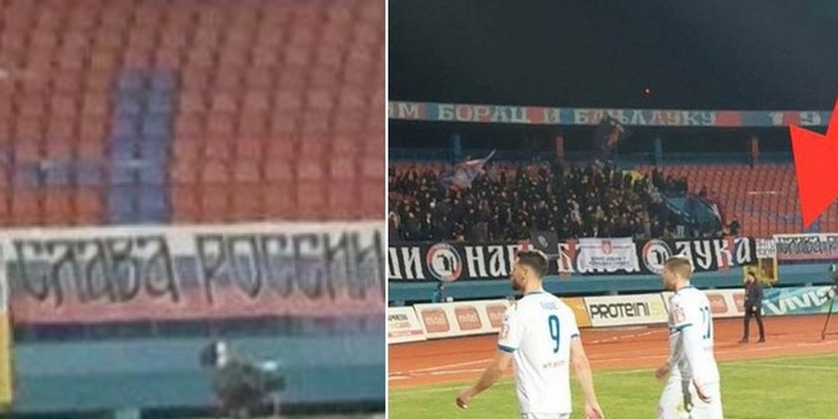 Skandaliczny transparent na meczu w Bośni. 