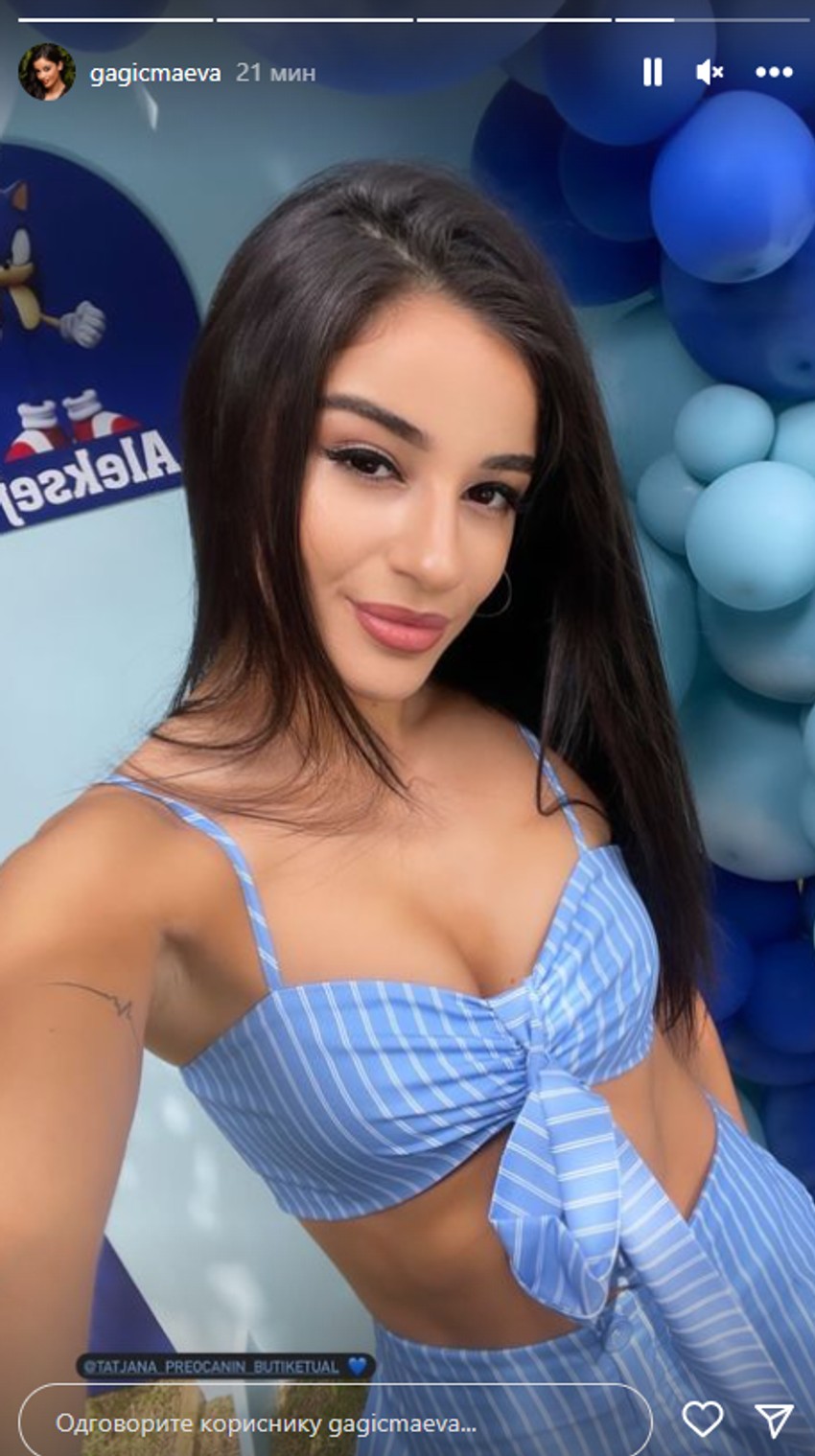 Marina Gagić na rođendanu sina Alekseja