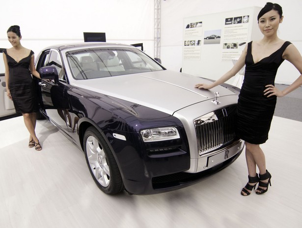 Rolls Royce Ghost na pokazie w Hong Kongu