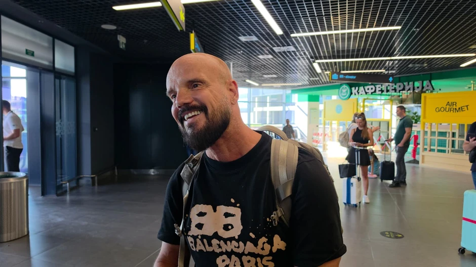 Boban Rajović na aerodromu 
