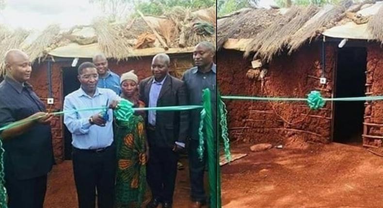 Politician reportedly commissions mud house he has built for poor widow