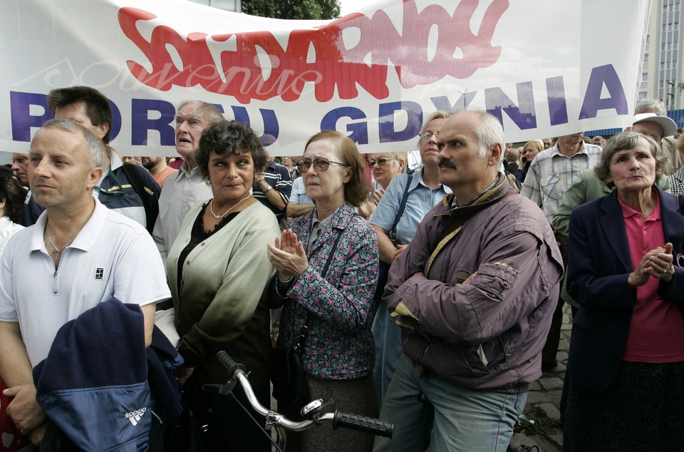 GDAŃSK WIEC W OBRONIE STOCZNI GDAŃSKIEJ