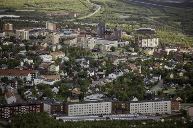 Kiruna, osiedle mieszkalne w pobliżu kopalni rudy żelaza