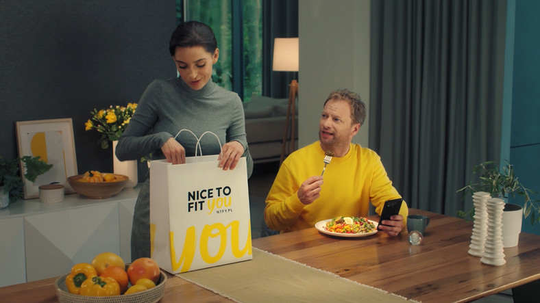 Agnieszka Więdłocha i Maciej Stuhr w kampanii cateringu dietetycznego Nice To Fit You
