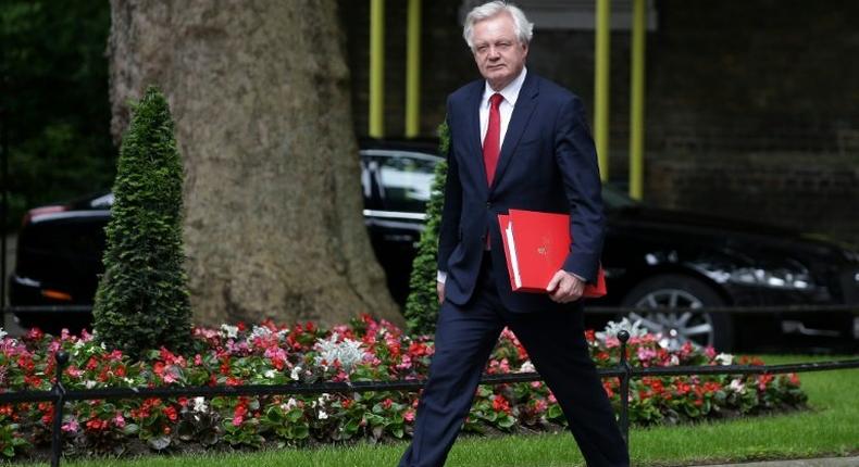 Britain's Brexit Minister David Davis, pictured on June 12, 2017, said, The UK will remain a committed partner and ally of our friends across the continent