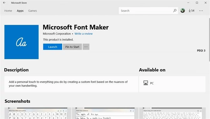 Microsoft Font Editor dla Windows 10