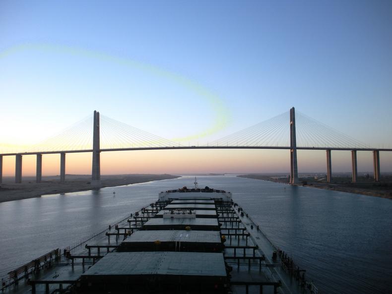 Suez Canal Bridge. [Wikimedia]