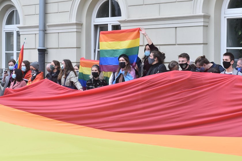 Protest studentów w Warszawie