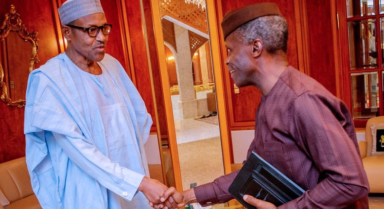 President Muhammadu Buhari and Vice-President Yemi Osinbajo (HallaNaija Blog)