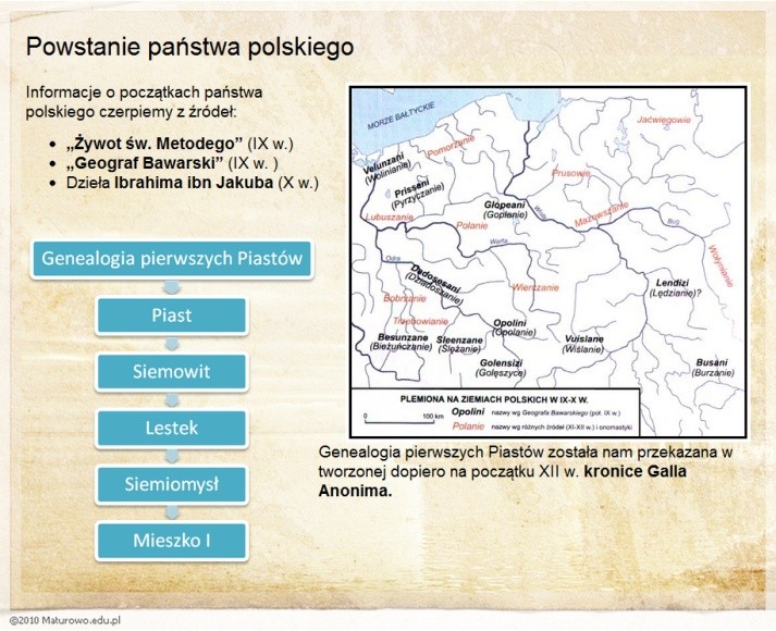 Maturalna powtórka z historii - państwo pierwszych Piastów