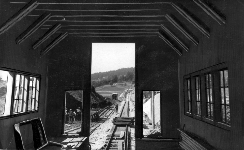 Widok z dolnej stacji Kolejki na Gubałówkę, 1938 r.