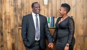 Former Kakamega Governor and ODM Deputy Leader, Wycliffe Oparanya with Mary Biketi
