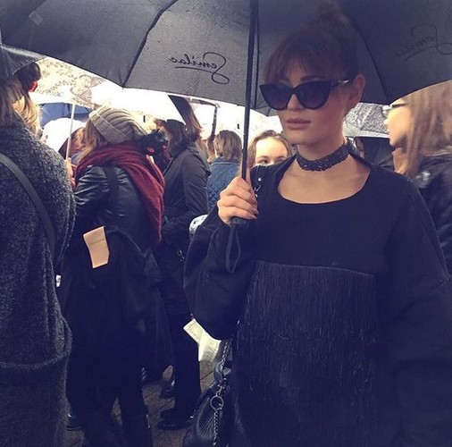 Honorata Skarbek na 'czarnym proteście'