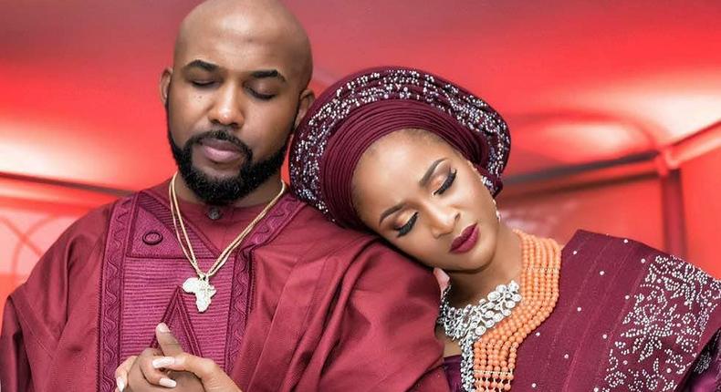 Banky W and wife, Adesua Etomi [Instagram/BankyWellington]