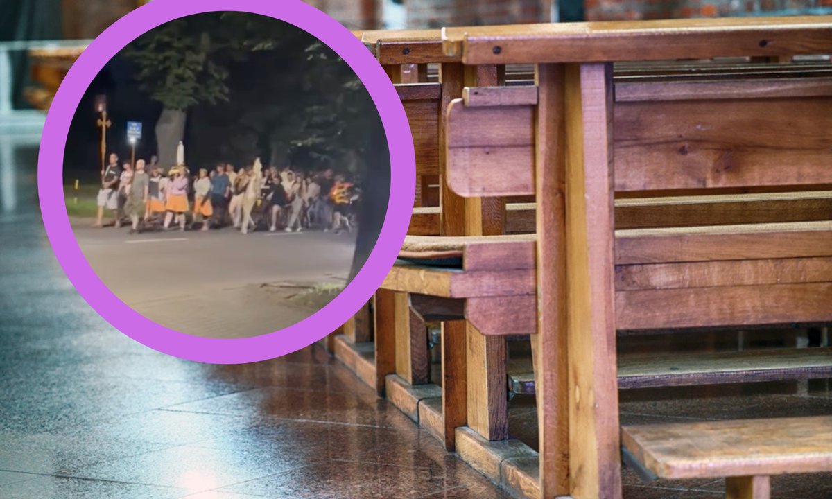 Było grubo po godz. 22. Mieszkańcy oburzeni zachowaniem pielgrzymów [wideo]