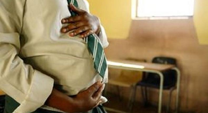 Pregnant school girl