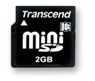 MiniSD pojemność do 8 GB, od 20 złotych (1 GB)