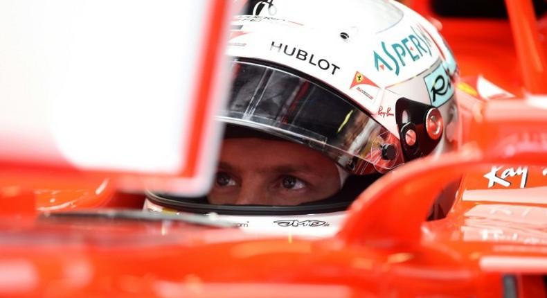 Ferrari's German driver Sebastian Vettel on May 12, 2017 in Montmelo on the outskirts of Barcelona