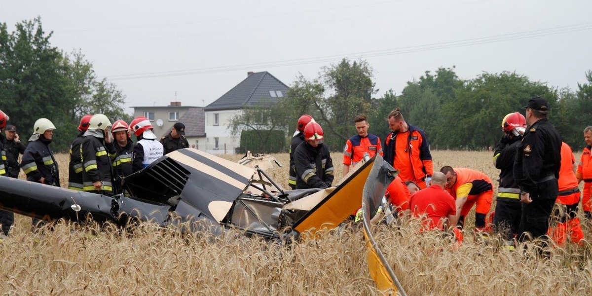 Katastrofa śmigłowca koło Opola.