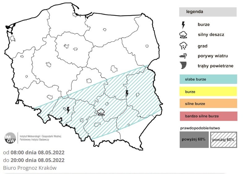 W niedzielę burze zapowiadamy na południu oraz południowym wschodzie