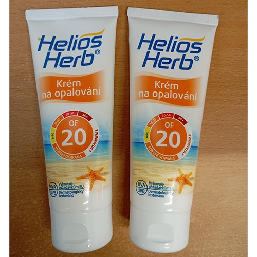 Krém na opaľovanie SPF 20.