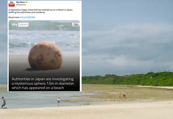 Na plaży w Japonii znaleziono wielką metalową kulę. Nie wiadomo, czym jest i skąd się wzięła