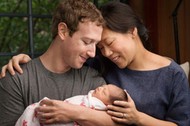 Mark Zuckerberg, Priscilla Chan i ich malutka córka Max