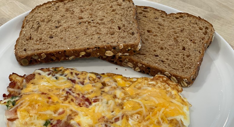 The omelet pairs nicely with toast.Steven John