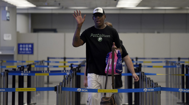 Dennis Rodman a sportolást népszerűsíti a kommunista államban/Fotó:AFP