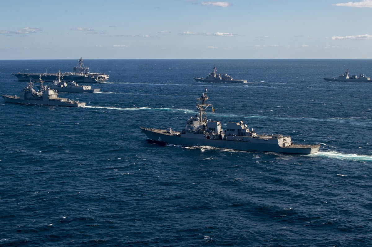 South Korea-US-Japan hold joint naval drill south of the Korean Peninsula