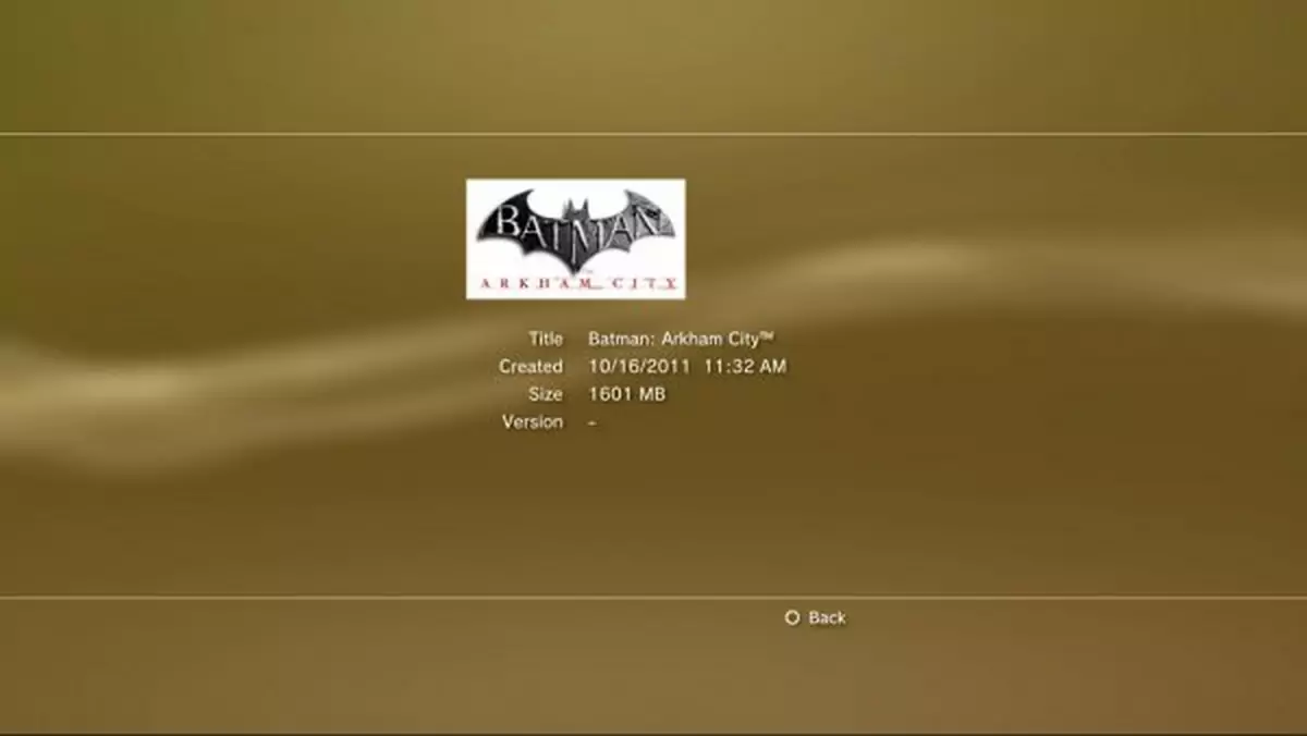 Batman: Arkham City na PS3 z obowiązkową instalacją. Ile zajmie miejsca na dysku?