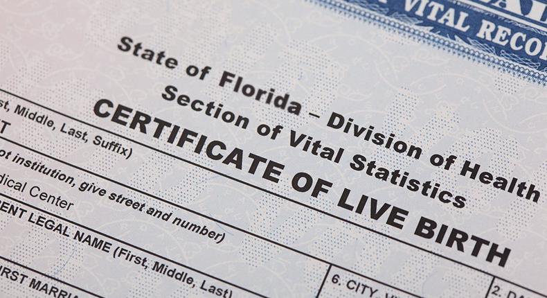 Birth certificate for miscarriage